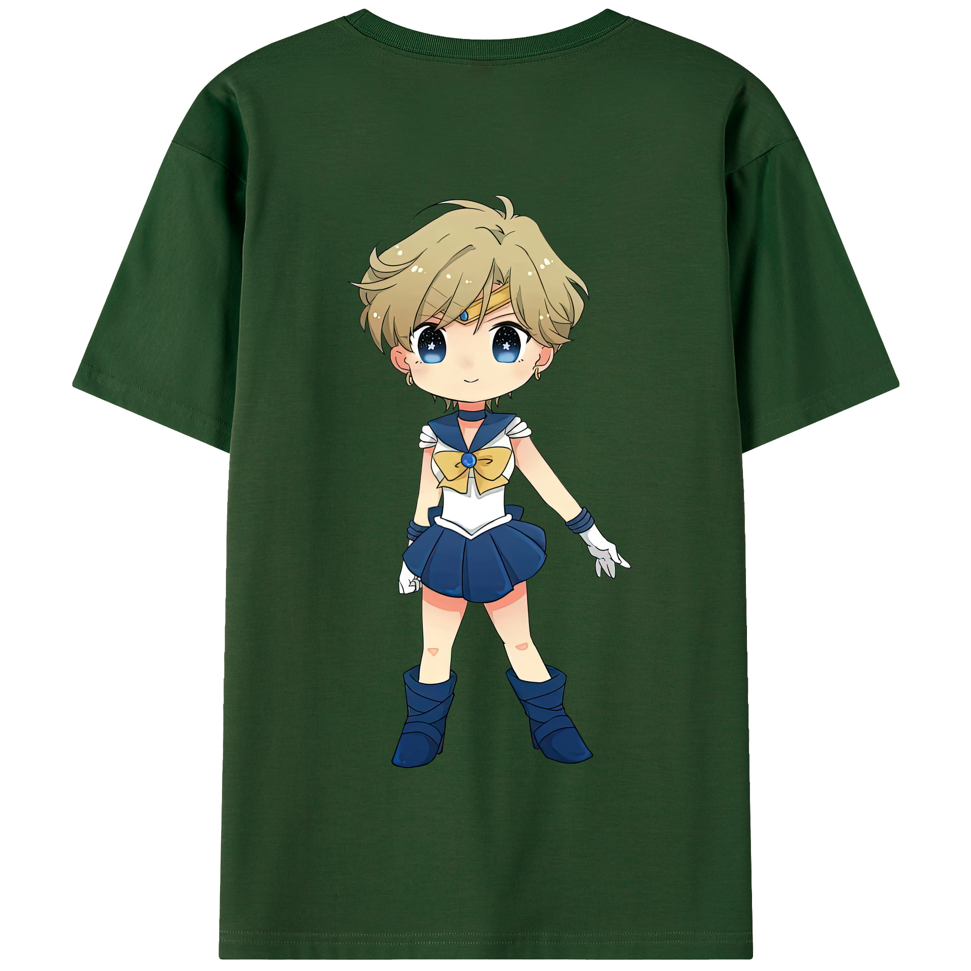 （画像用） 美少女戦士セーラームーン 天王はるか Sailor Moon Tenoh Haruka 綿100％半袖Tシャツ（背面プリント）